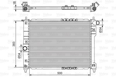 Radiator, engine cooling VALEO 701544