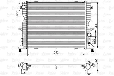 Radiator, engine cooling VALEO 701545