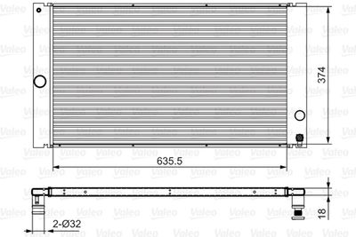 Radiator, engine cooling VALEO 701548