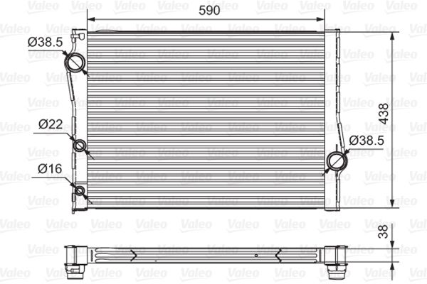VALEO 701549 Radiator, engine cooling