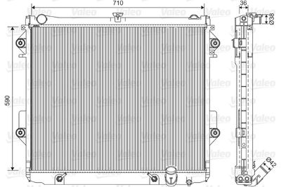 Radiator, engine cooling VALEO 701552