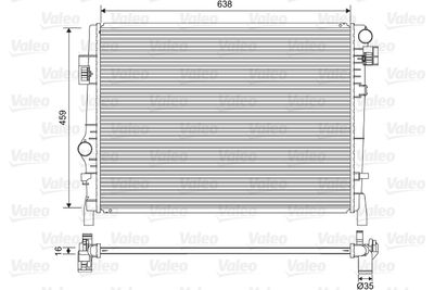 Radiator, engine cooling VALEO 701553