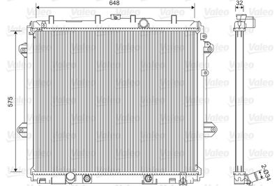 Radiator, engine cooling VALEO 701555