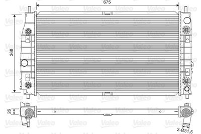 Radiator, engine cooling VALEO 701556