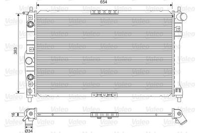 Radiator, engine cooling VALEO 701558