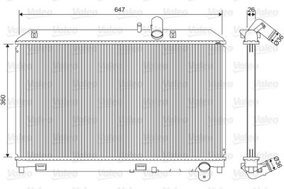 Radiator, engine cooling VALEO 701561