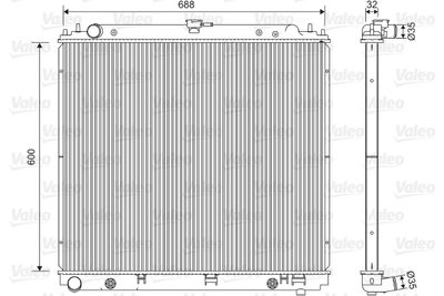 Radiator, engine cooling VALEO 701566