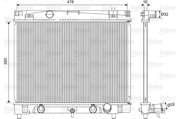 VALEO 701568 Radiator, engine cooling