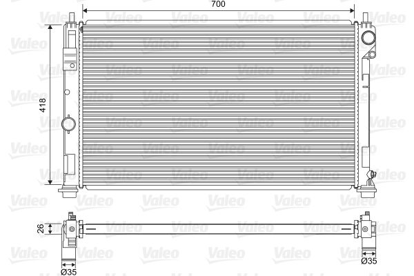 VALEO 701571 Radiator, engine cooling