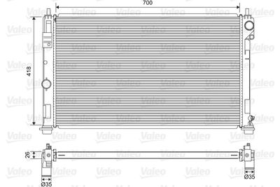 Radiator, engine cooling VALEO 701571