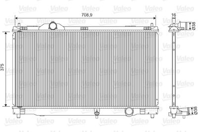 Radiator, engine cooling VALEO 701572