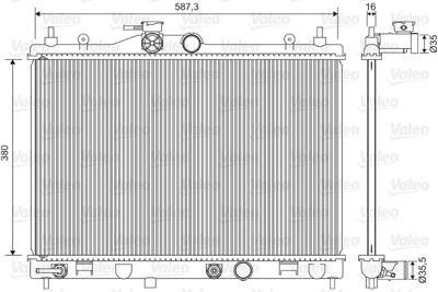 Radiator, engine cooling VALEO 701573