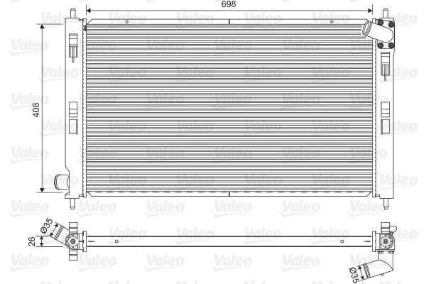 VALEO 701577 Radiator, engine cooling