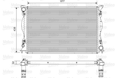Radiator, engine cooling VALEO 701580