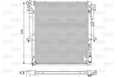 Radiator, engine cooling VALEO 701585