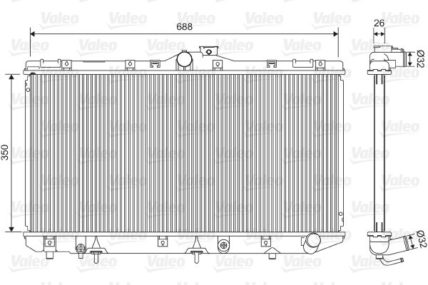 VALEO 701586 Radiator, engine cooling