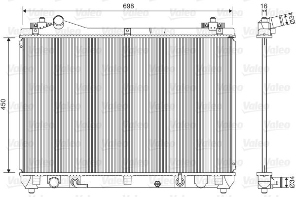 VALEO 701592 Radiator, engine cooling
