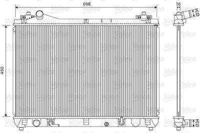 Radiator, engine cooling VALEO 701592