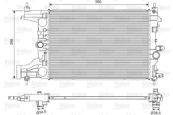 VALEO 701594 Radiator, engine cooling