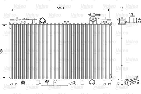 VALEO 701595 Radiator, engine cooling