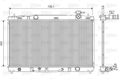 Radiator, engine cooling VALEO 701595