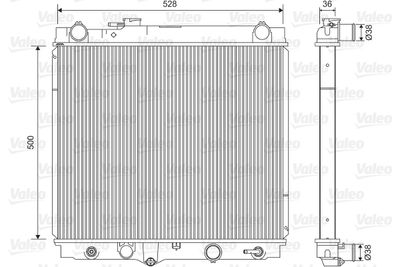 Radiator, engine cooling VALEO 701596