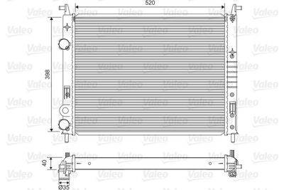 Radiator, engine cooling VALEO 701597