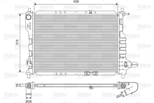 VALEO 701598 Radiator, engine cooling