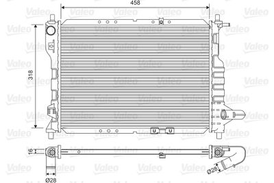 Radiator, engine cooling VALEO 701598