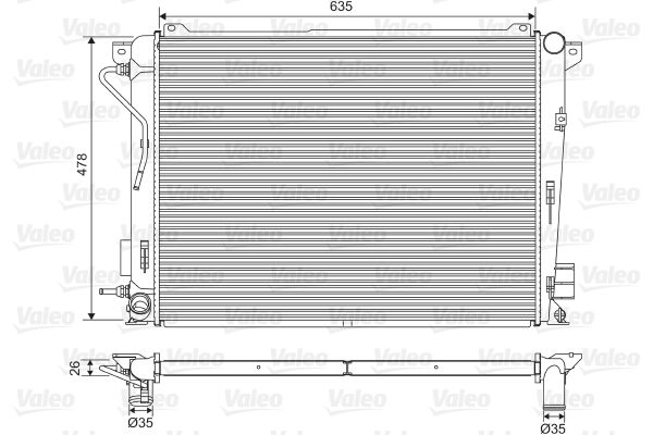 VALEO 701600 Radiator, engine cooling