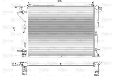 Radiator, engine cooling VALEO 701600