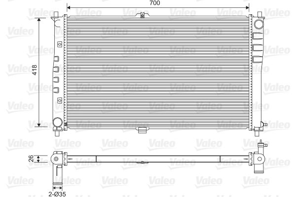 VALEO 701602 Radiator, engine cooling