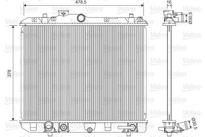 Radiator, engine cooling VALEO 701604