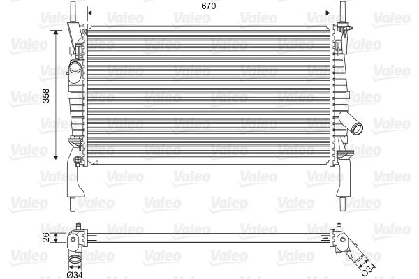 VALEO 701606 Radiator, engine cooling