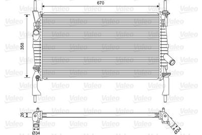 Radiator, engine cooling VALEO 701606