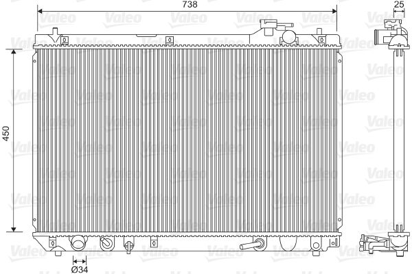 VALEO 701608 Radiator, engine cooling