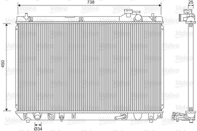 Radiator, engine cooling VALEO 701608