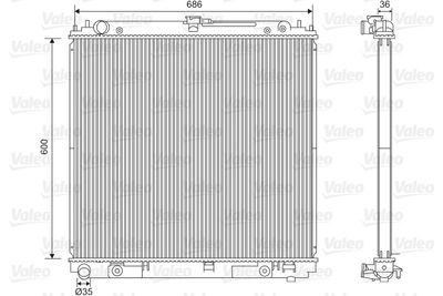 Radiator, engine cooling VALEO 701610