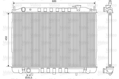 Radiator, engine cooling VALEO 701611