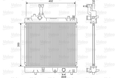 Radiator, engine cooling VALEO 701614