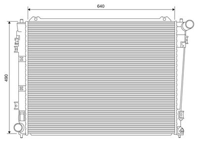 Radiator, engine cooling VALEO 701619