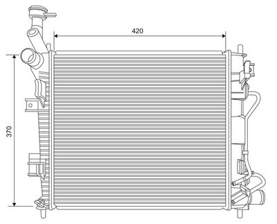 Radiator, engine cooling VALEO 701621