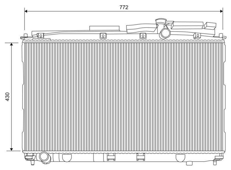 VALEO 701622 Radiator, engine cooling