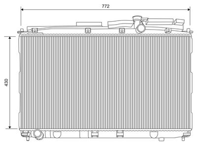 Radiator, engine cooling VALEO 701622