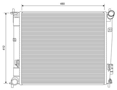Radiator, engine cooling VALEO 701624