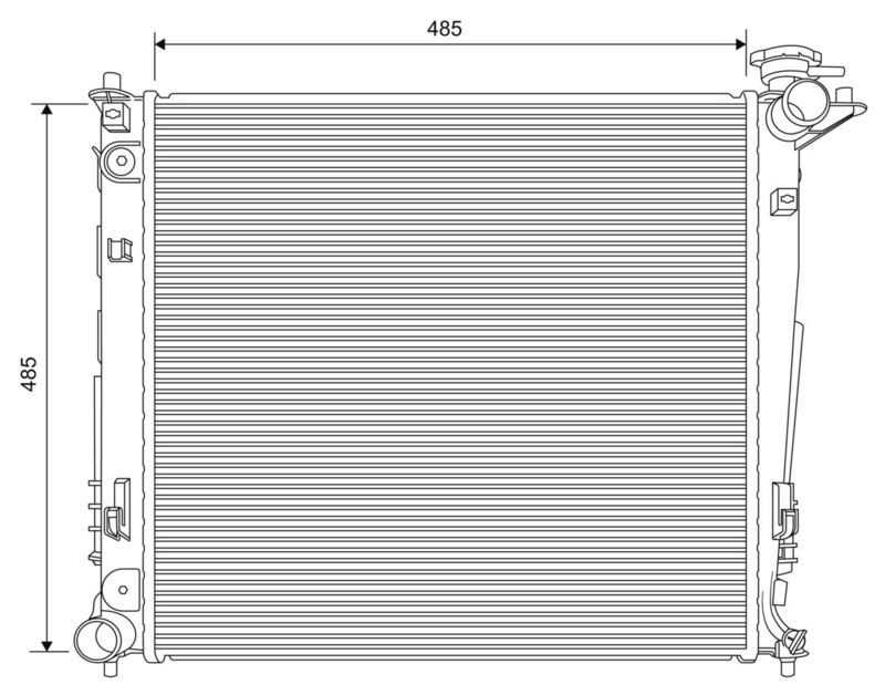 VALEO 701629 Radiator, engine cooling