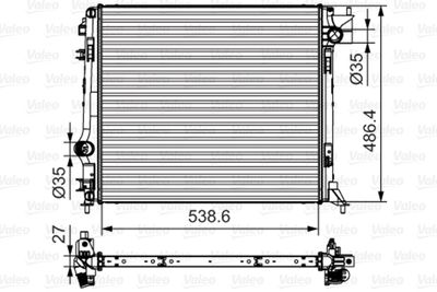 Radiator, engine cooling VALEO 701641