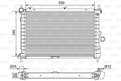 Radiator, engine cooling VALEO 701653