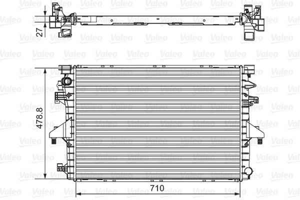 VALEO 701654 Radiator, engine cooling