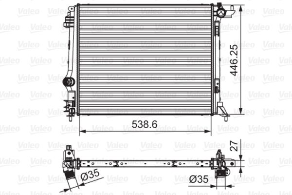 VALEO 701662 Radiator, engine cooling